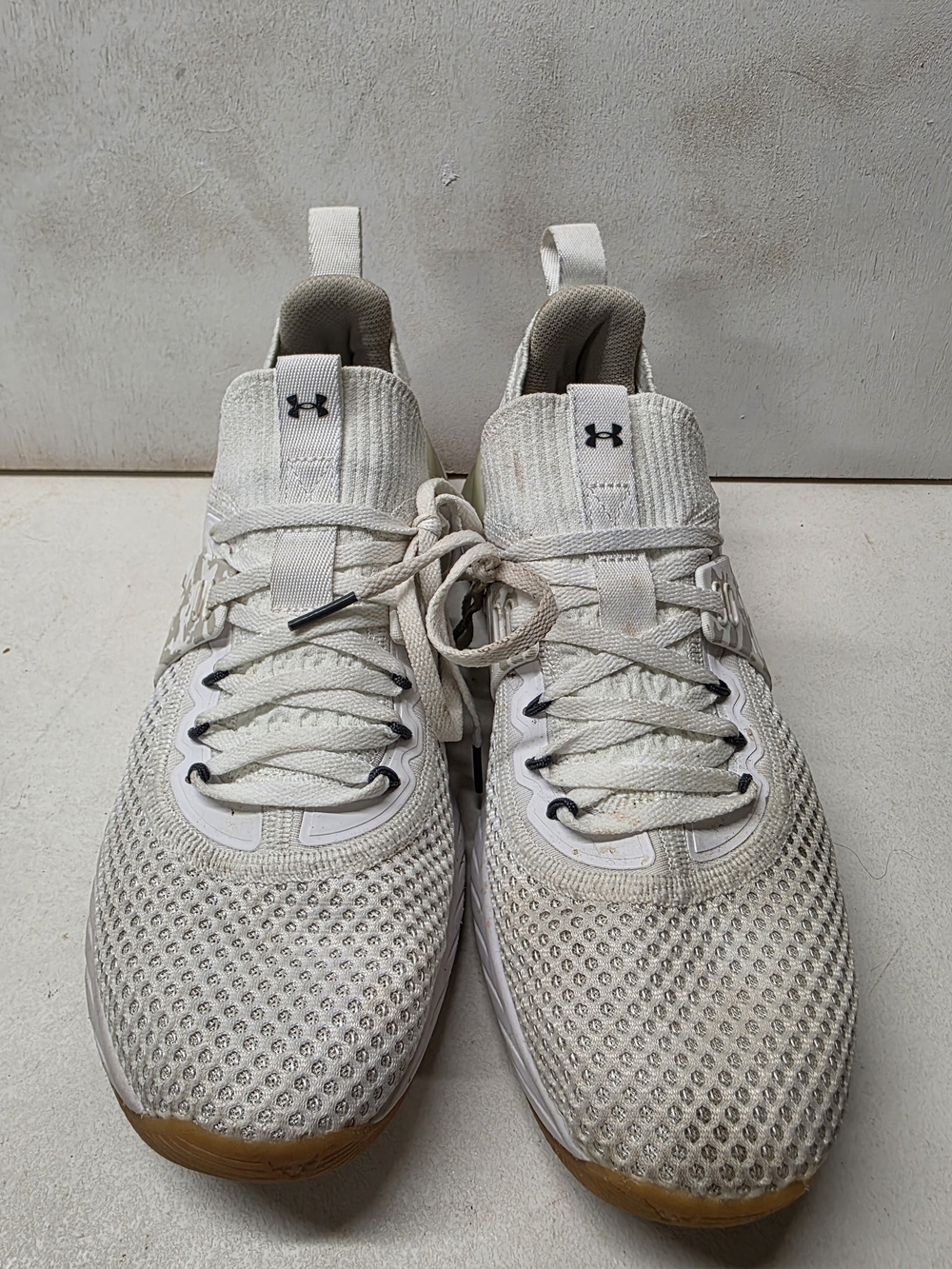 Under Armour Project Rock 4 Camo White Training Shoes Men’s Size 9 3025143-103